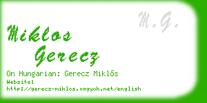 miklos gerecz business card