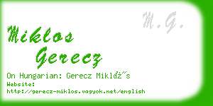 miklos gerecz business card